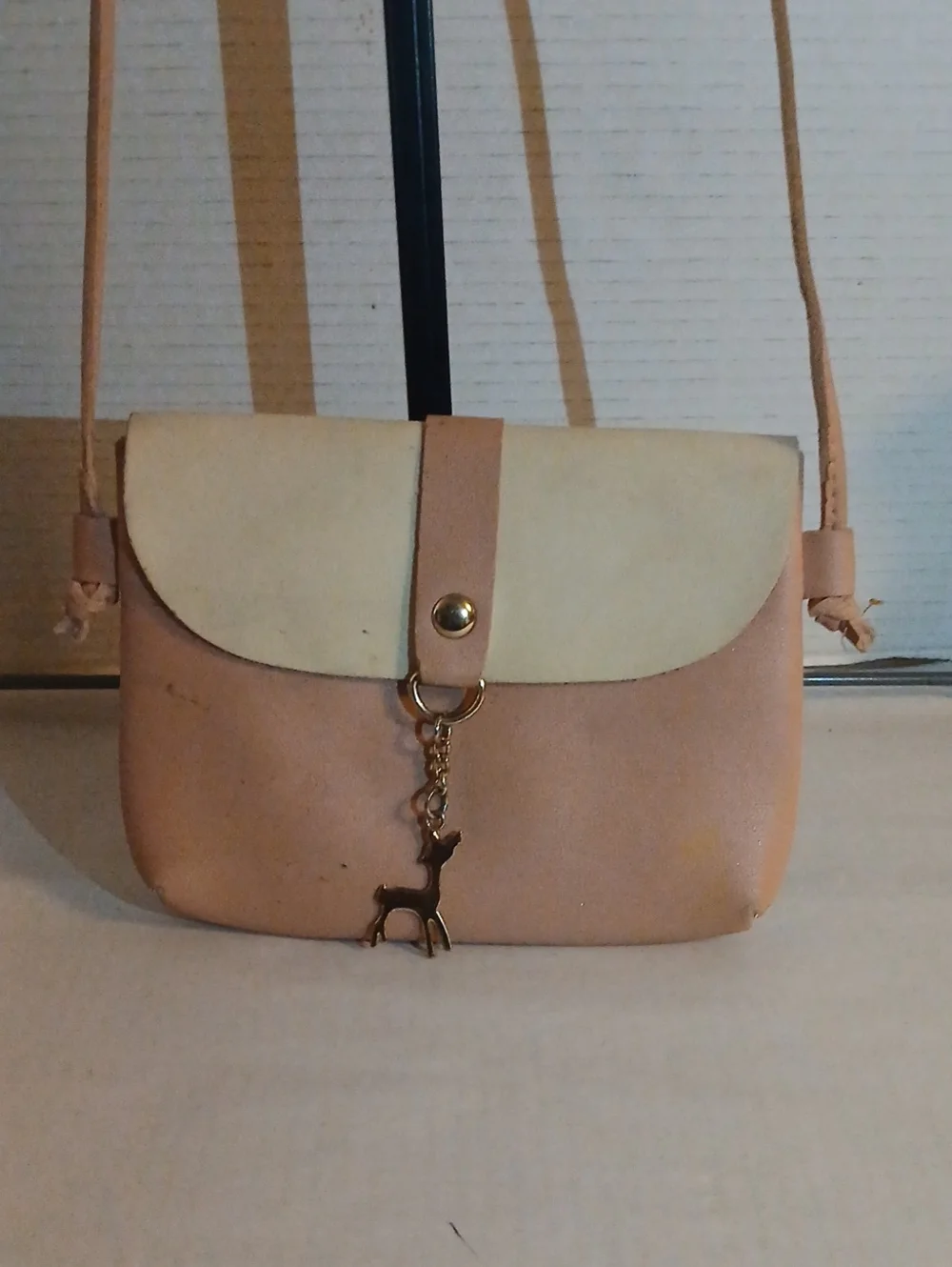 Girls Two-Tone Pink Crossbody Bag with Flap